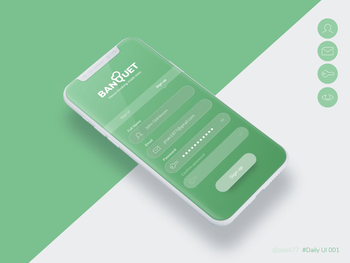 aistalling's tweet image. First shot @Daily_UI #DailyUI 001 #dailyui001