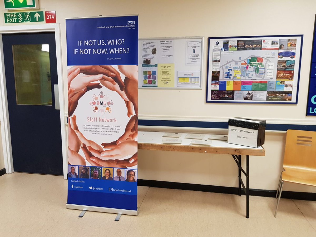 🗳 Join our team at the main lifts at Sandwell Hospital 🏩 and vote for your <a href="/swbhbme/">SWBH BME</a> Staff Network Chair &amp; Vice Chair 🗳 

12:00 till 13:00 🕐