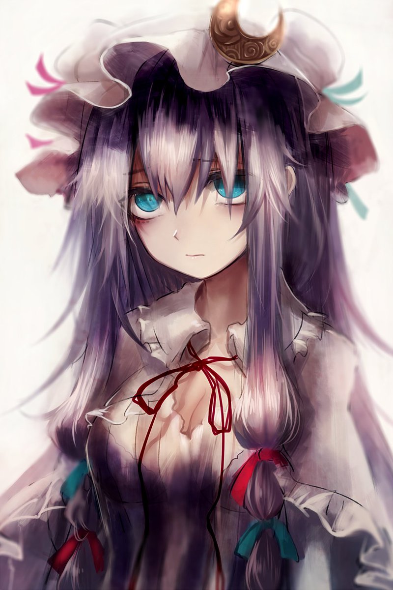 パチュリー・ノーレッジ 「#自分のPixivブクマTOP3をあげる
全体的に鬱々しい 」|まよなかのイラスト