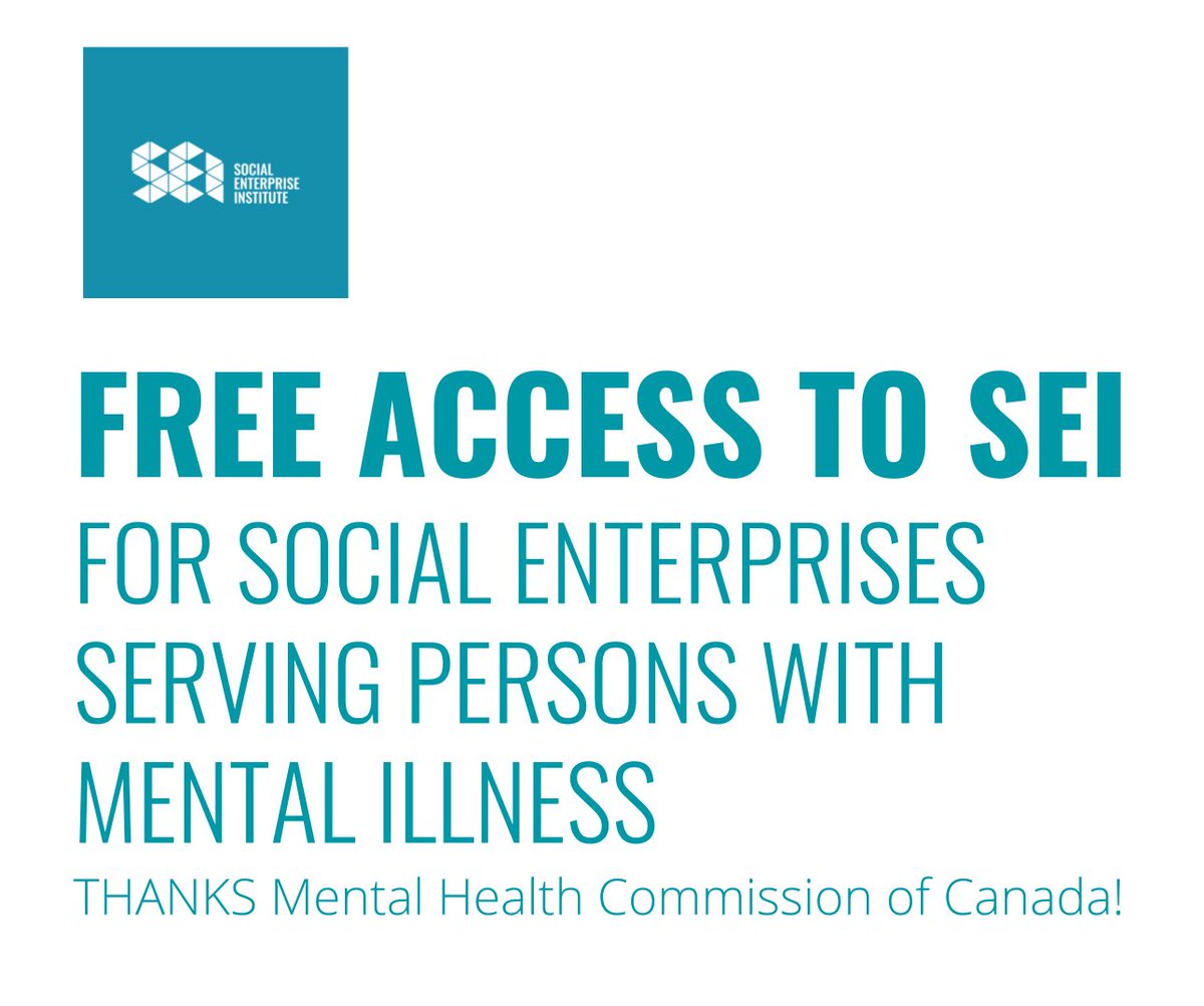 **LAST CALL** Thanks to <a href="/MHCC_/">Mental Health Commission of Canada</a>, we're offering FREE access to our #SocEnt courses, coaching and membership to any Canadian organizations serving persons living with mental illness.
Sign up before Dec 31, 2018 to get access for a year: goo.gl/forms/HP3jL5lH…  <a href="/commongood4all/">CommonGoodSolutions</a>