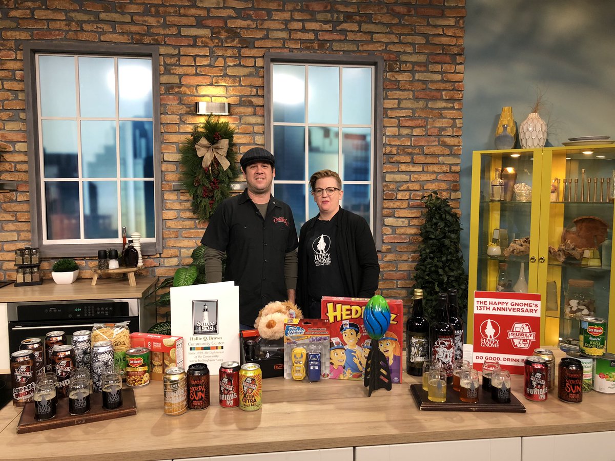 Thank you <a href="/WCCO/">WCCO | CBS News Minnesota</a> for having us. The Gnome is proud to be collecting food products for the <a href="/HallieQBrownCtr/">Hallie Q. Brown Community Center</a> during December! 3 food items=1 free beer 🍻 We hope to see you soon.