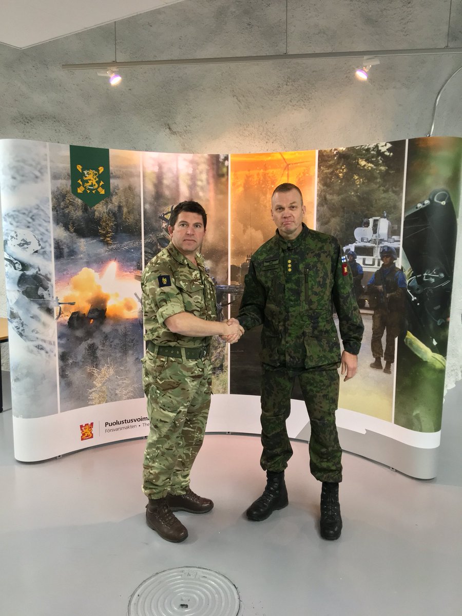 Thank you to HQ Finnish Army and @finlandinuk to hosting and supporting our first Army to Army Staff Talks which were a great success. Plenty to be getting on with in the next 12 months with joint exercises already planned. #InternationalByDesign #JointExpeditionaryForce