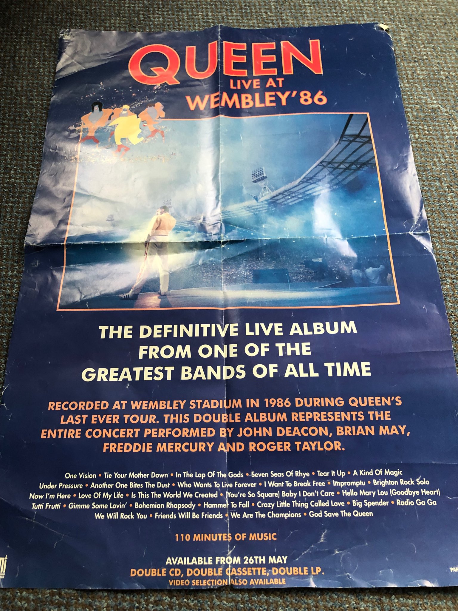 Ciaran Toner Today S Queen Rarity From 1992 A Promotional Poster For The Live At Wembley 86 Album Oiqfc Drbrianmay Officialrmt T Co Za5orcykcs