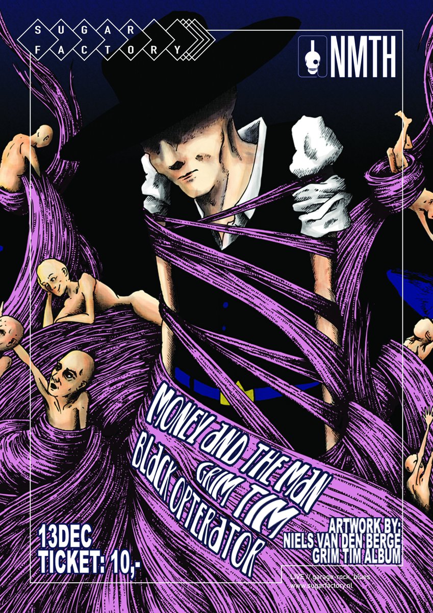 WIe zien we vanavond in <a href="/SugarfactoryNL/">Sugar Factory</a>? Wel sowieso <a href="/GrimTimBand/">Grim Tim</a> Black Operator en <a href="/MoneyandtheMan/">MoneyandtheMan</a> voor een hele dikke 🎉🔥
facebook.com/events/4867740…