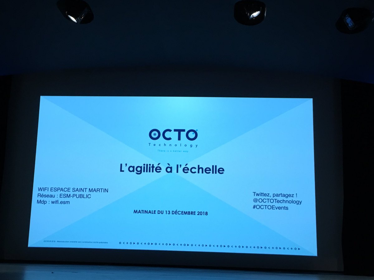 ceurendj's tweet image. It’s about to start #OCTOlesmatinales #OCTOEvents organisées par @OCTOTechnology, thématique excitante : « quel modèle pour votre passage à l’agilité à très grande échelle »
