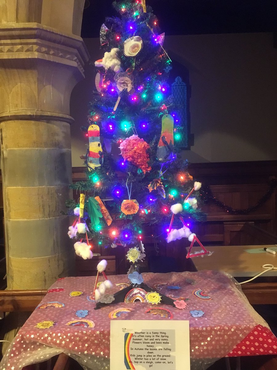 The children at MFS have had a lovely time visiting the annual Christmas Tree Festival this week. Here is our own tree. The theme this year was seasons...can you work out how the decorations We made relate to each season?