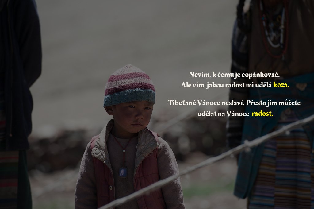 MostProTibet's tweet photo. 🌲Tibeťané Vánoce neslaví. Vy si tibetské Vánoce udělat můžete. A udělat radost tibetským dětem. Nesmíte ale kupovat zbytečnosti.🌲

Za 900 Kč si můžete koupit copánkovač nebo kozu pro nomády. Jaký dárek vám připadá smysluplnější? #nenidarekjakodarek https://t.co/Fb2BtzfRwC