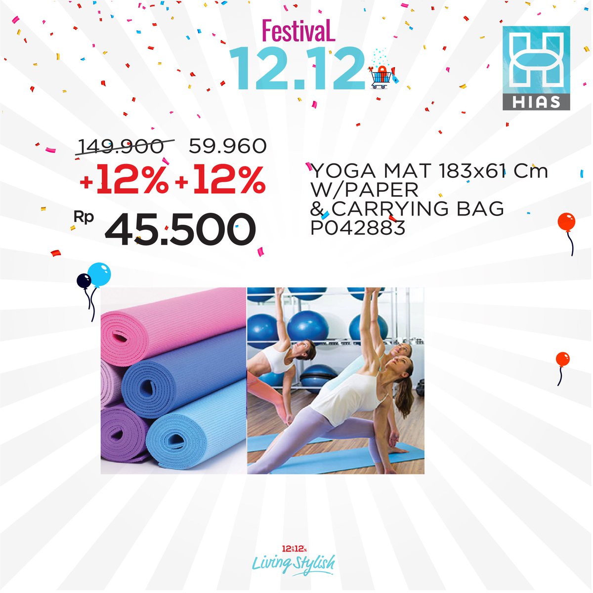 Ini waktunya Anda menikmati belanja di HIAS dengan harga promo yang menguntungkan! Kunjungi outlet HIAS dan nikmati promo 12/12 yang berlaku sampai dengan 31 Desember 2018 di seluruh store HIAS!