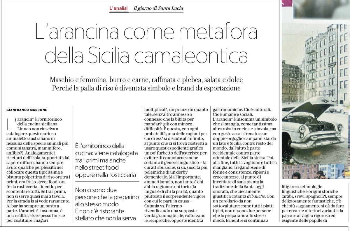 CarloOttaviano's tweet photo. La metafora dell’arancin* . Il sociologo Marrone su @rep_palermo https://t.co/CImr3vGxtA