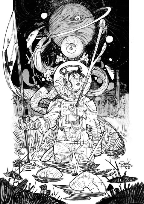 Еще пачка иллюстраций с прошедшего #inktober2018. Девятнадцатая и двадцатая. 