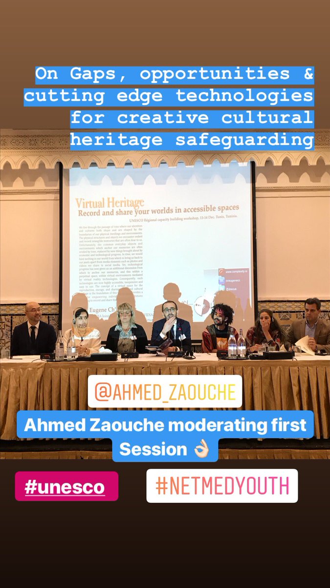 Raya4Real's tweet photo. #TunisiaRising Honored to have been invited to take part in #Netmedyouth workshop on increasing appetite for creative #digital technologies among young cultural #heritage defenders by @UNESCO #BuildTomorrow https://t.co/6KnyAyOEkI