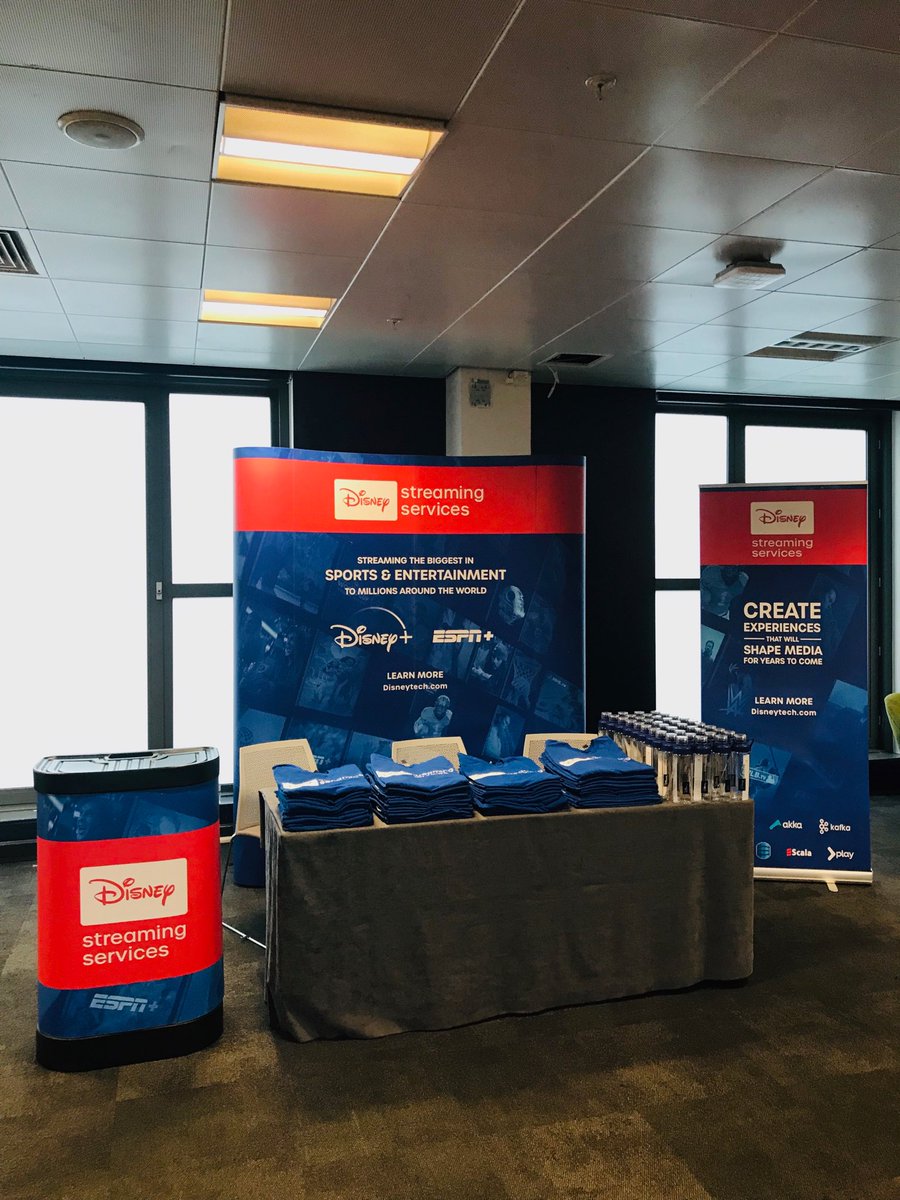 Plug1Plug2's tweet image. #scalaX  ⁦@DisneyStreaming⁩ are here!!! Come see us to get T-shirt’s and water bottles.