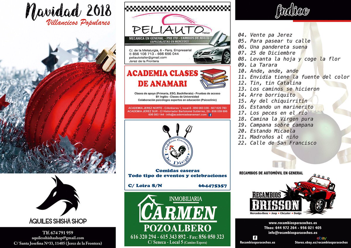 YesprintE's tweet photo. El #diseño de las tres primeras #páginas del #libreto de #villancicos de la #navidad2018. #emprendedor #emprendedores #disenografico #imprentaonline #publicidad #offline #marketing #print #design #work #felicesfiestas #navidad #zambombas #jerezdelafrontera #villancicospopulares https://t.co/eZrrGZbehG