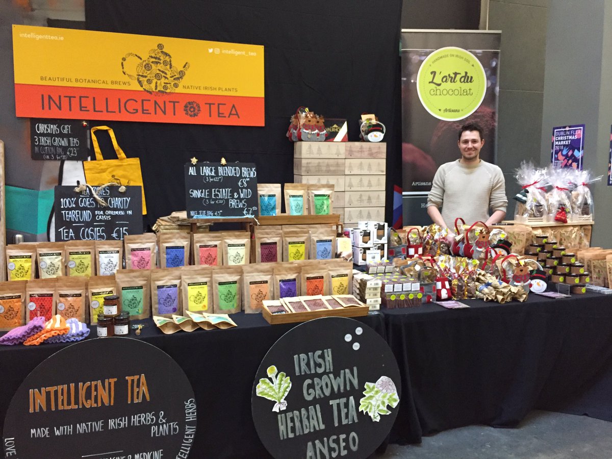 Ready to rock with chocolate &amp; herbal brews  @Artduchocolat @DublinFlea. Open till 8pm tonight