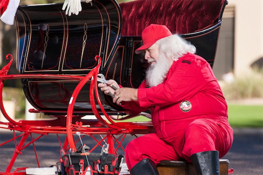 Santa's getting his ride ready. Have you made sure your ride is ready for the holiday travel? Might want to check your NAPA oil &amp; NAPA air filters.