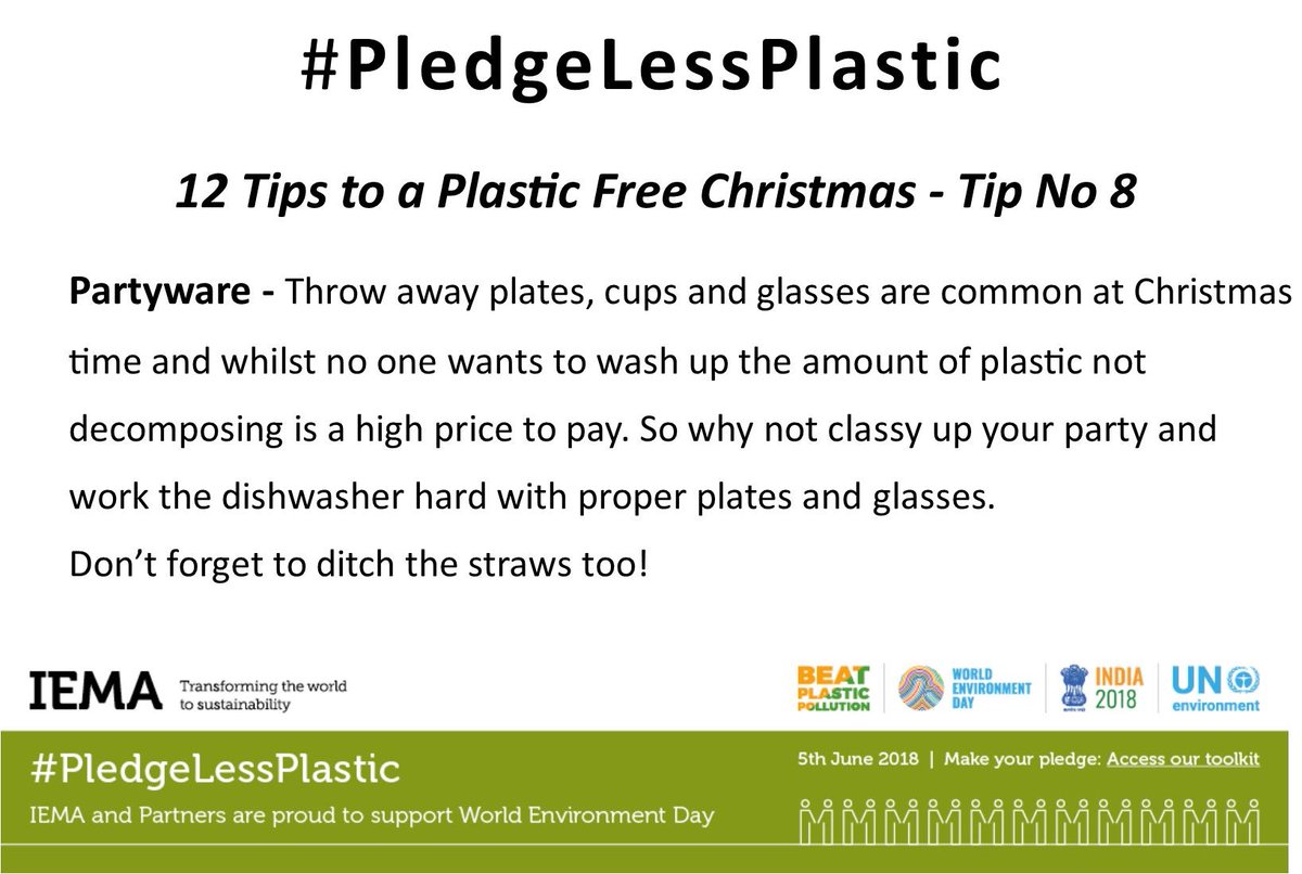ISEPglobal's tweet photo. On the run up to Christmas, we'll be sharing our twelve tips to a #PlasticFree Christmas! Here is tip number eight...party ware! #PledgeLessPlastic #Plastic #plasticpollution https://t.co/EipQaCM60T