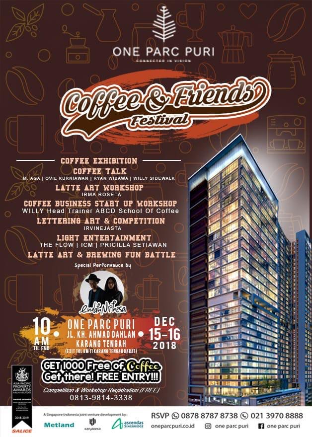 endahNrhesa's tweet image. Minggu, 16 Desember 2018, kami akan tampil di acara Coffee &amp;amp; Friends Festival, One Parc Puri. Mulai pukul 16.30 WIB. FREE ENTRY! Akan ada booth @earHouse juga lho!

@earMerch available! See you! 🤗

More info : IG : @oneparcpuri

#earschedule #endahnrhesa