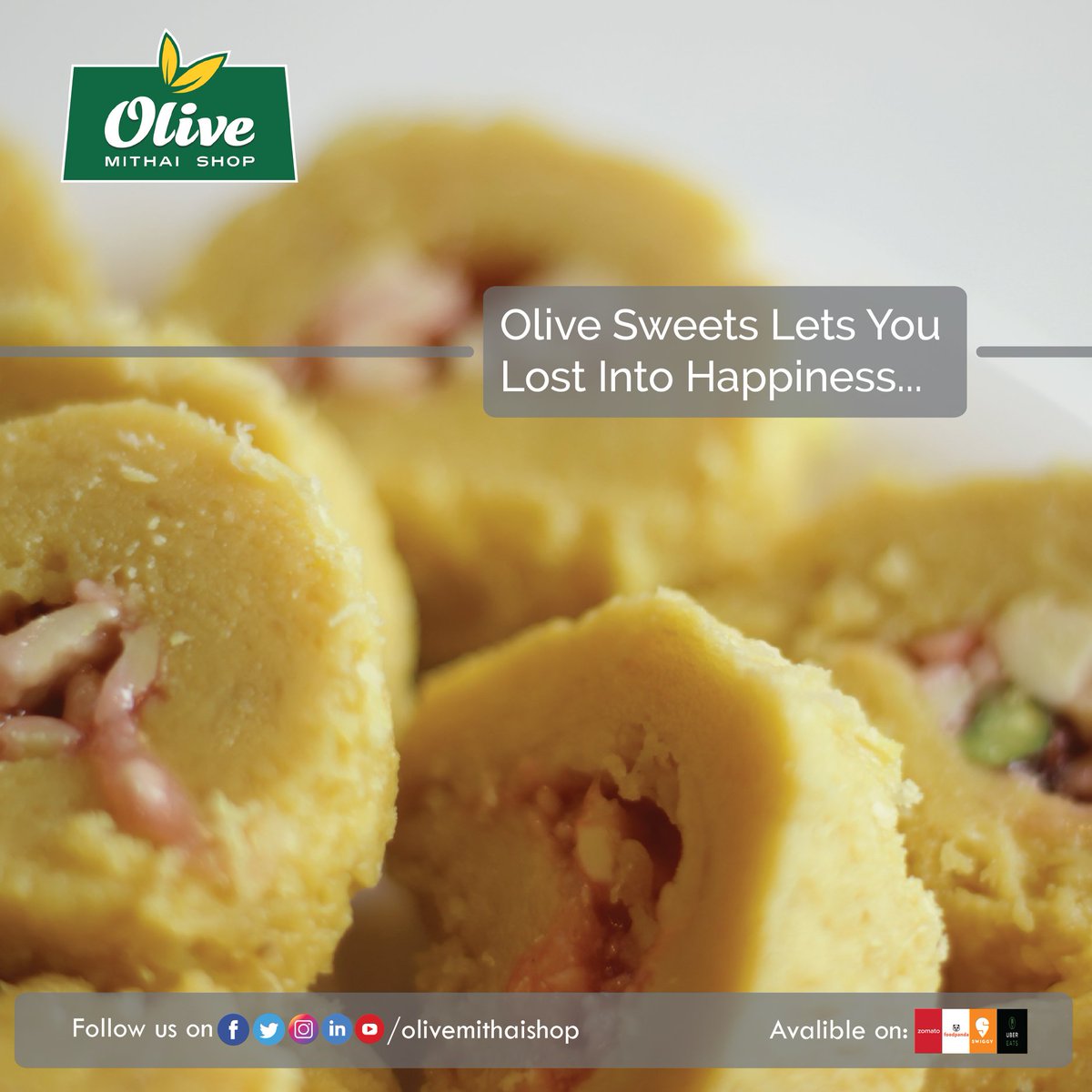 olivemithaishop's tweet photo. It's Time For Some Delicious Sweets!!!

Order Now!!!
on Zomato 
Swiggy 
FoodPanda 
Uber Eats 
#OliveMithaiShop #BadamPatisa #BadamSweets #Badam #Delicious #Sweets #IndianSweets #SweetsInHyderabad #BestSweets #Zomato #Swiggy #FoodPanda #UberEATS https://t.co/FY7457xGWR