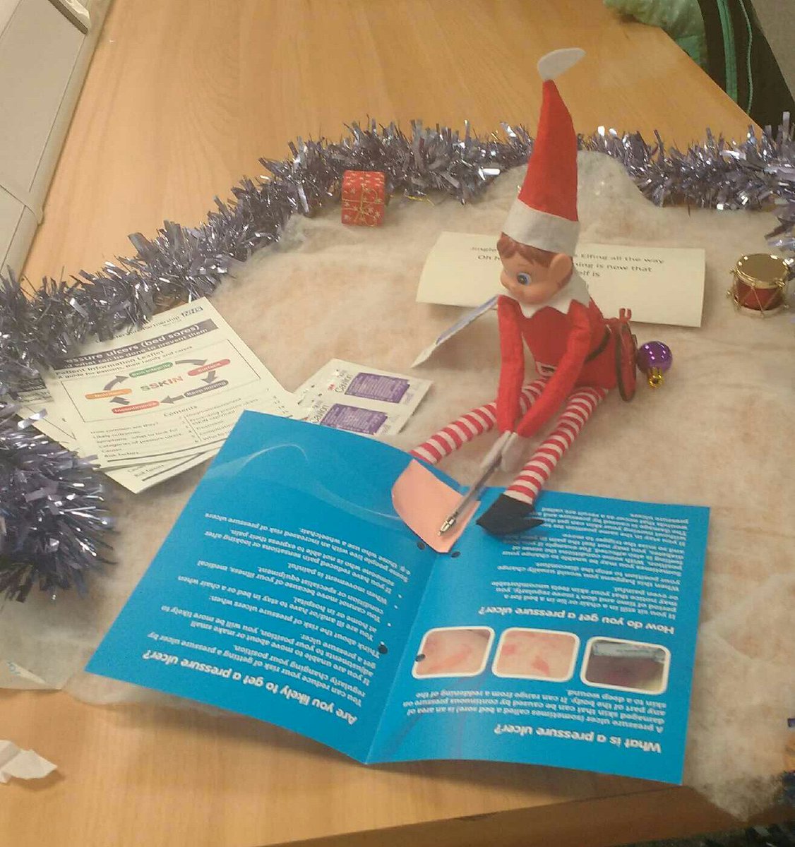 Buster the ICS City Elf is ready for pressure ulcer care training @lpt_ics #supervision&amp;training