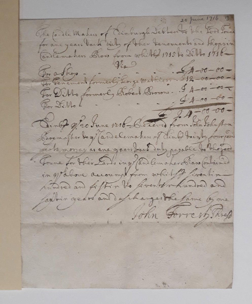 C18th bill from the records of one of Edinburgh's incorporated trades (MS.255). Can you spot the Christmas theme? #ArchiveAdventDoor #ArchiveAdventCalendar <a href="/ARAScot/">ARA Scotland</a>