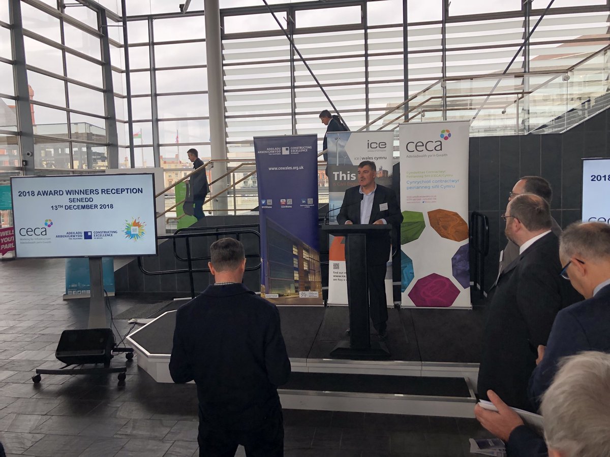 Welcome to the awards winners reception @rhodrigwynn @ceca_wales @ICEWalesCymru we are delivering projects that add value and a legacy for future generations