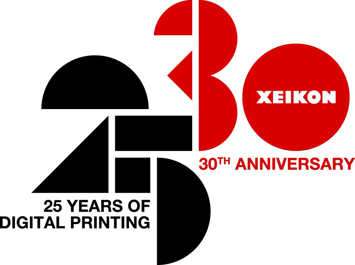 Xeikon's tweet photo. Xeikon Celebrates 30-year anniversary & over the last year, in a series of articles on the #PastPrintFuture-blog, industry experts @laurelbrunner & @edboogaard have been chronicling the 25-year history of #digitalprinting https://t.co/S0fGDGxK9Y https://t.co/r6bxy8eIIg