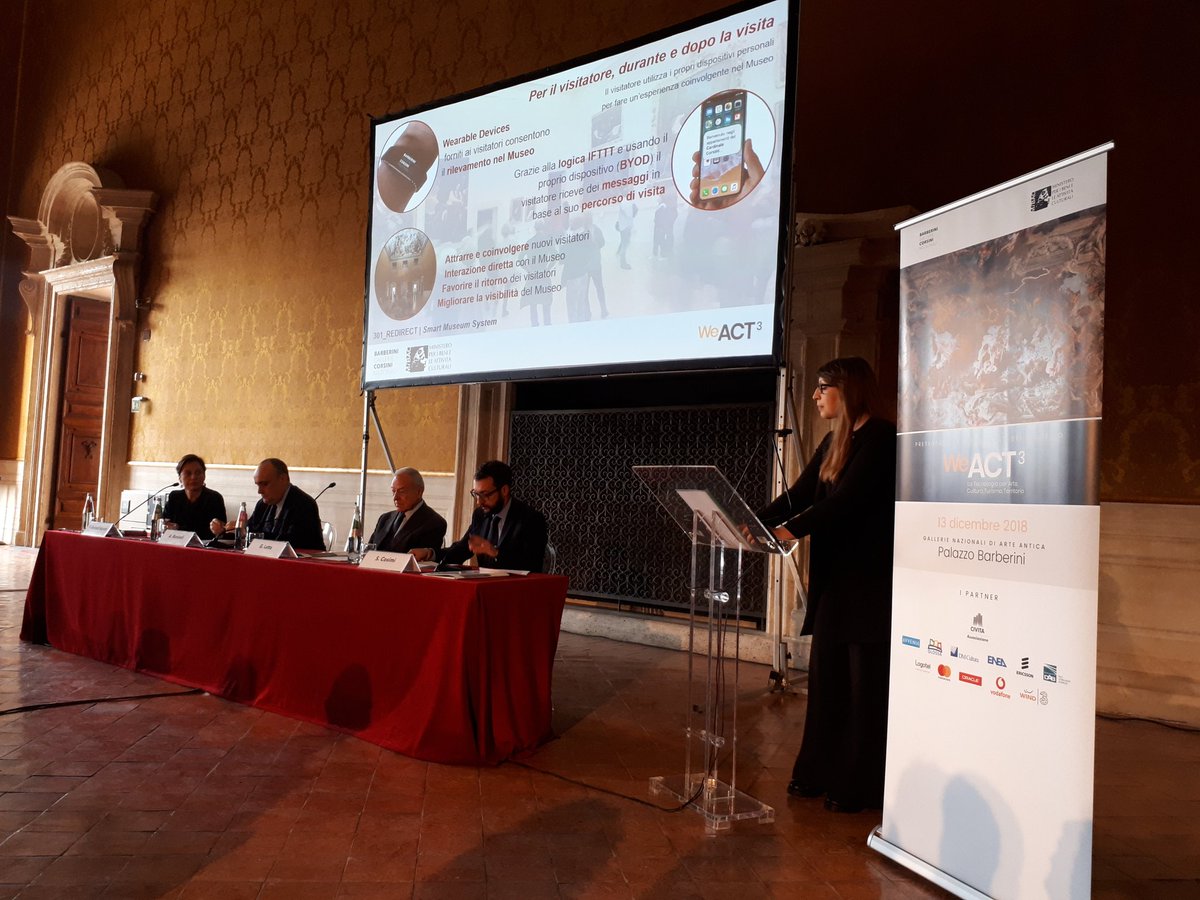 archeo_geek's tweet photo. Sara D'Onofrio presenta il progetto Smart Museum System, ideato dal team 301_Redirect durante l'#hackaton in occasione di #WeACT3. Felice di aver dato il mio contributo per questo innovativo progetto di valorizzazione e comunicazione attraverso il digitale! https://t.co/MQ3qx4Ibkl