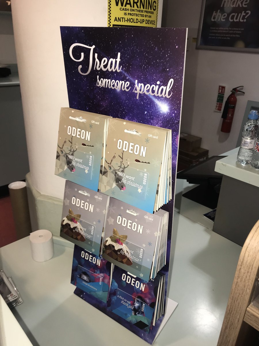 This gift stand unit is one of 220 which are now in Odeon cinema's around the UK. Very eye catching, looking great on the counter! #odeon #cinema #christmas #fsdu #giftcard #ThursdayThoughts