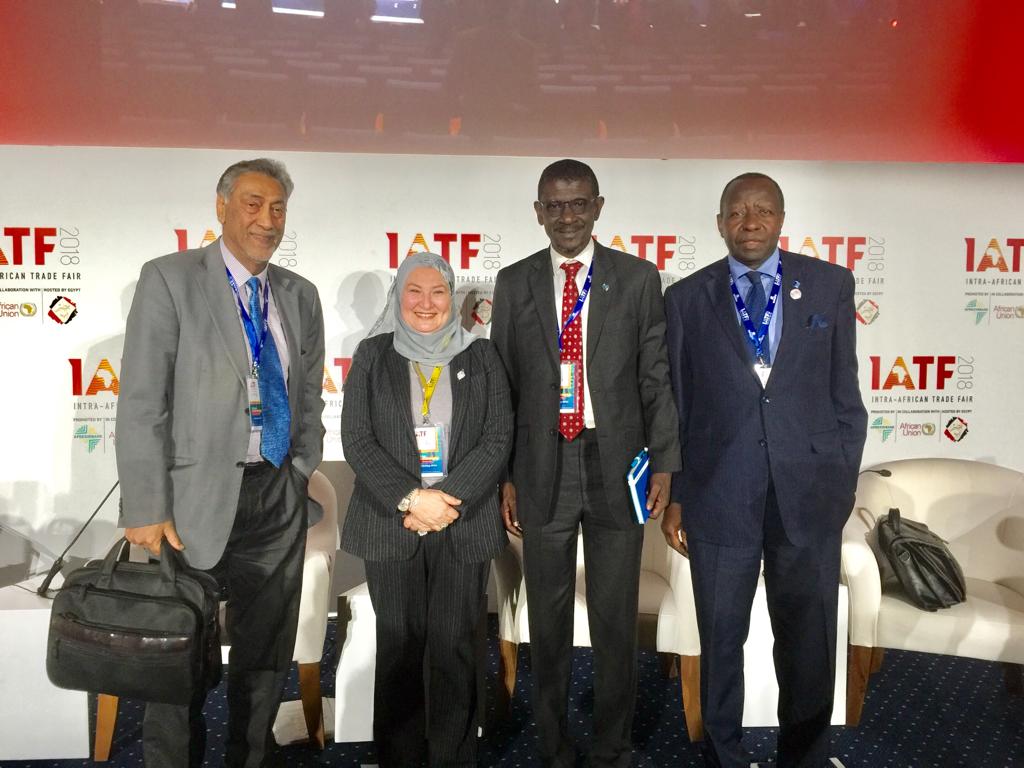 MD/CE of NEXIM, Abba Bello, was a speaker at the Panel Session on 'Pulling Together Intra-African Trade Promotion Initiatives of ECAs ' at the IATF 2018 Conference holding in Cairo Egypt.   With him is the Moderator of the Session, Anver Versi, Editor, New African &amp;