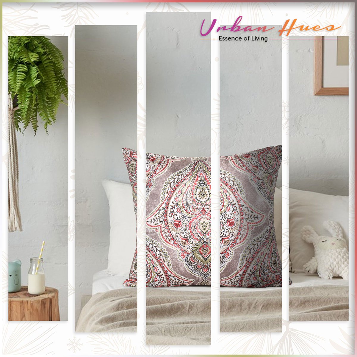 UrbanHuesOff's tweet photo. Accentuate your soft furnishings with this breathtakingly beautiful trail in red and green color which brings the garden into your home. 
#cushionlove #smoothfabric #colorfulcushion #interiorlove #homeinteriors #cushions #colourfulpatterns #softfurnishings #Lifestyle #LivingRoom https://t.co/SBHBdiUgpR