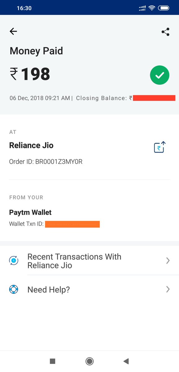 kapilroy13's tweet photo. @JioCare @reliancejio  Recharged on 6-Dec-18 and next day running out of balance. what is this? Where is my money? https://t.co/mIS09OJHtf