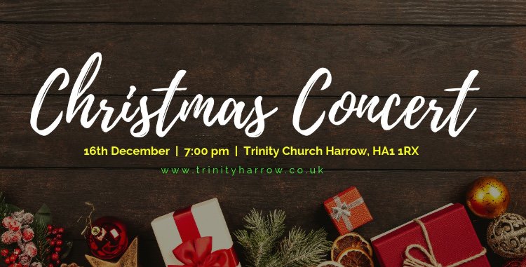 Trinity_Harrow's tweet image. Our much-loved Trinity's Contemporary Christmas Concert is back! Taking place on Sunday 16th December.
Join us for this very special evening of #Christmas carols, glow sticks, mince pies and mulled wine. This is one not to be missed. #Harrow #Jesus #FelizNavidad