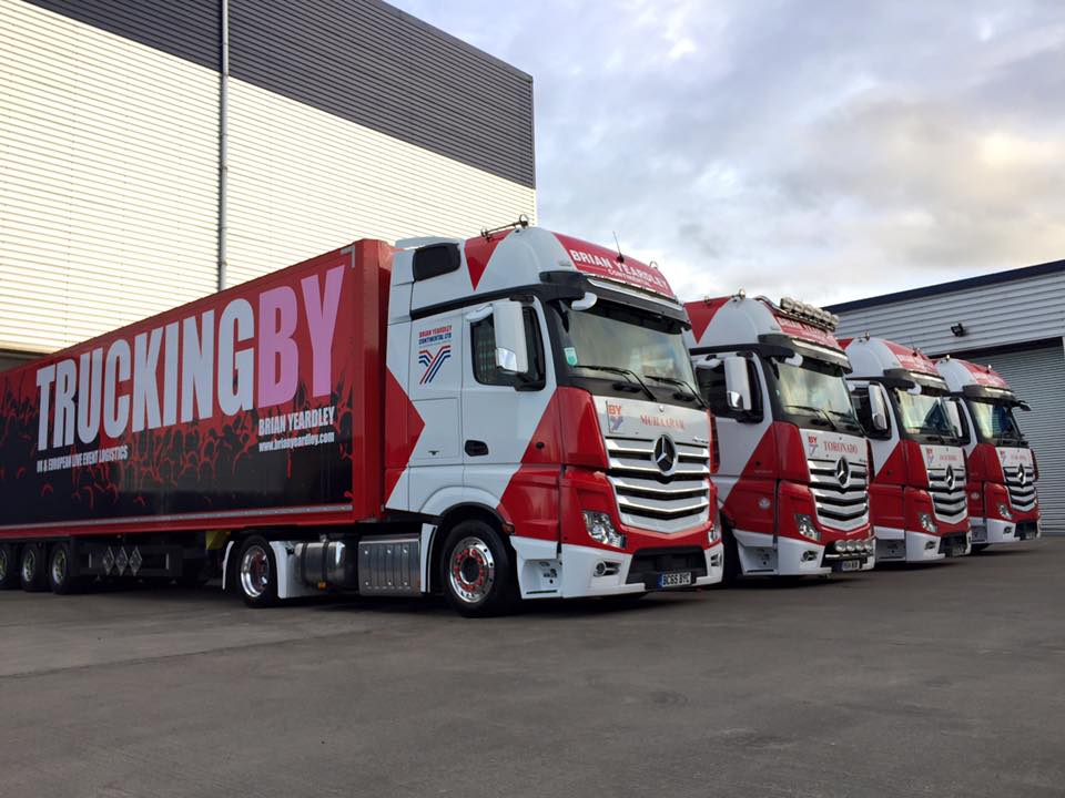 We have various sizes of trucks and trailers available for all of your UK and EU events. Trucks and drivers available over Xmas &amp; New Year. Contact glenn.savage@brianyeardley.com