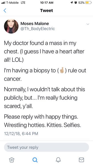 rimjobsby's tweet photo. There is absolutely a 0% chance that she hasn't heard of #abbeyscancerscam so for her sake I hope she isnt making this shit up.  Because abbey ended up in prison and so will mo if she fakes cancer to raise money. Dont test me. https://t.co/IWLUxgteT2