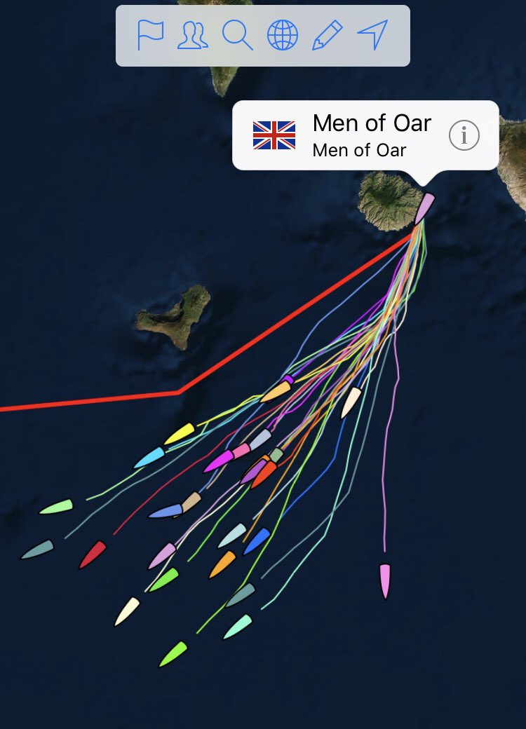 In an attempt to give the other teams a sporting chance, <a href="/menofoar/">Men of Oar</a> have set off 1 day late... but at 4pm the lads were given the green light and can finally set row. A bit like <a href="/LewisHamilton/">Lewis Hamilton</a> starting from the back of the grid. Help us raise £250k for <a href="/CombatStress/">Combat Stress</a> <a href="/bowelcanceruk/">Bowel Cancer UK</a>