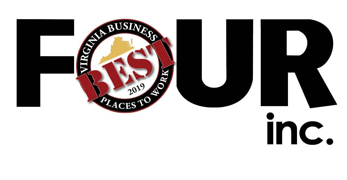 Four_Inc's tweet photo. We are honored to be named one of the "Best Places to Work" in Virginia! #FOURtunate #fourinc #bestplacestowork #virginiabusiness 
https://t.co/wBqVmqJ1Ut https://t.co/6ldXXgopEE