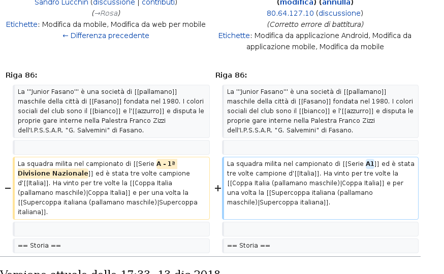 ItaGovEdits's tweet photo. #Camera dei Deputati edita Anonimamente #Wikipedia 'Pallamano Junior Fasano' https://t.co/q4S0YaCc8h https://t.co/wTUaXRo83M