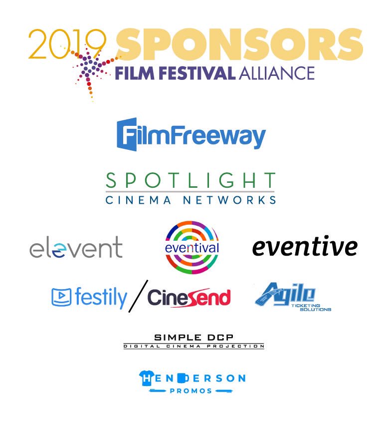 <a href="/FilmFreeway/">FilmFreeway</a> <a href="/eleventing/">Elevent</a> <a href="/Eventival/">Eventival</a> <a href="/eventive_org/">Eventive</a> <a href="/festilyapp/">Festily</a> <a href="/cinesend/">CineSend</a> @AgileTixs <a href="/SimpleDCP/">Simple DCP</a> <a href="/ThriVePromos/">Henderson Promos</a> THANK YOU to our amazing sponsors, who fully understand &amp; support the power of #filmfestivals!