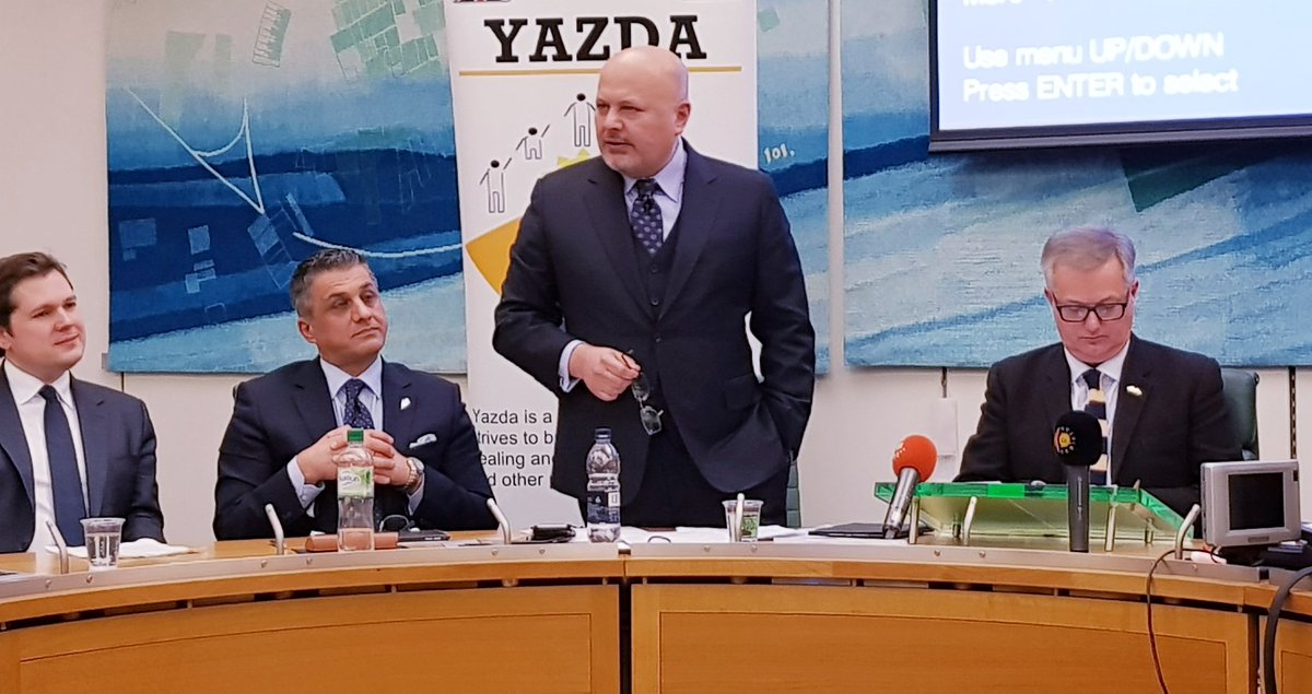 karwanTahir's tweet image. Honoured to address an event in the @HouseofCommons to launch new #APPG for #Yazidis celebrate #RojieEzi, &amp;amp; praise #NobelPeacePrize2018 Laureate #NadiaMurad. 

In good company with @BrendanOHaraSNP, Minister @RobertJenrick, Mr. Karim Khan QC of #UNITAD, @TRF CEO &amp;amp; @YazdaOrg