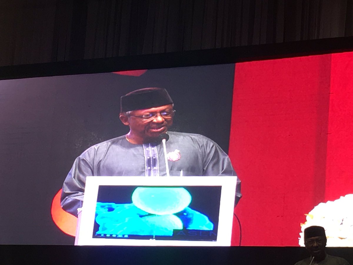 nighealthwatch's tweet photo. Capacity comes in two ways, knowledge and training for individuals and technology from partners - Dr. Osagie Ehanire, Honorable Minister of State for Health #ASLM2018 https://t.co/MNZYZBTySk