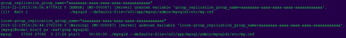 elisetta1984's tweet image. Do you want to configure an instance for Group Replication before the activation of group_replication plugin?
List options with the prefix &quot;loose&quot; to prevent the program from exiting and issuing only a warning. #MySQL #MySQLGroupReplication