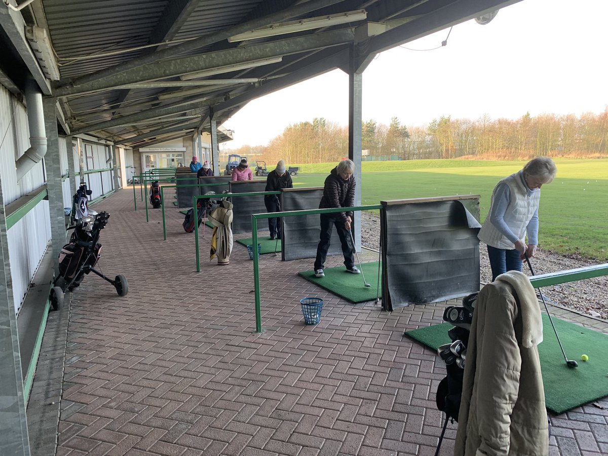 famegolfacademy's tweet photo. The cold weather didn’t put the #ladies off this morning ⛳️🥶 #coaching followed by play on the course.Sticking at it through the winter! Well done everyone. 
I don’t know who had the most layers on 🧐 😁 #femalepro @ThePGA @county_golfer @derbyshiregolf @MyTPI @EnglandGolf https://t.co/3FkOYJseEk
