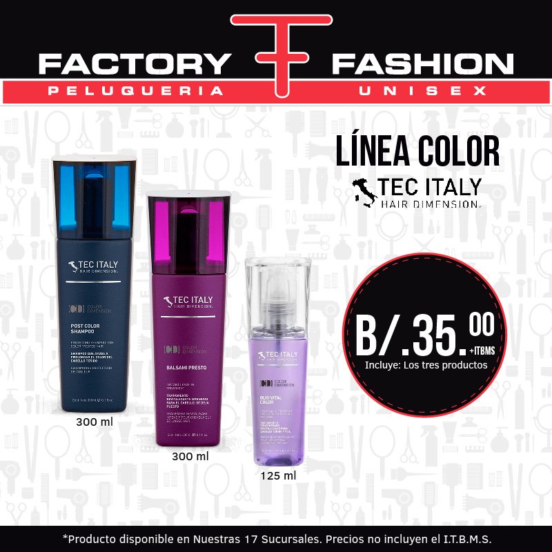 FactoryFashionP's tweet photo. B/ . 35.00+ ITBMS por los 3 productos de cuidado para cabello Profesionales de la línea COLOR by Tec Italy!   💕😍❤️ https://t.co/2cyBaNEmbp