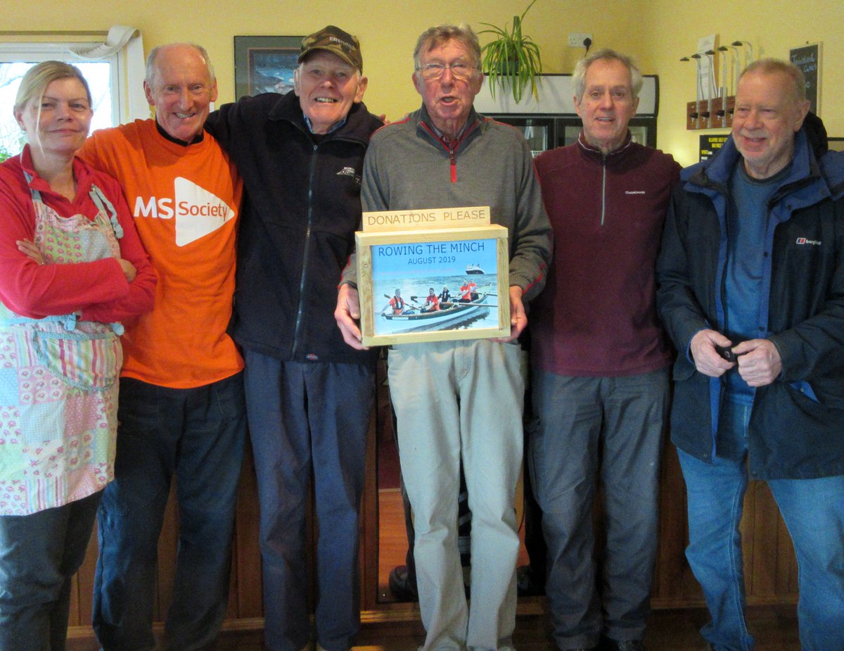 Celebrating the arrival of a limited edition collection box at Ullapool Golf Club. Made by Ullapool Men’s Shed, we hope it will entice regulars and visitors alike to donate to this great cause. bit.ly/2MwJbOh 
<a href="/ScottishMSA/">Scottish Men's Sheds Association (SMSA)</a>