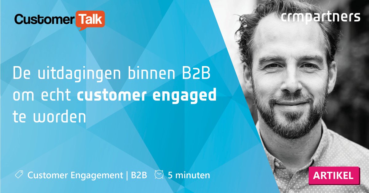crmpartnersnl's tweet photo. Om #customerengaged te worden staan B2B-organisaties voor andere #uitdagingen dan B2C-organisaties. Hoe word je nu echt customer engaged als B2B-organisatie? Customer Engagement Consultant Robert Viegen vertelt er op @CustomerTalk alles over. https://t.co/NxaTbgvwoA https://t.co/xgg0sRkEOu