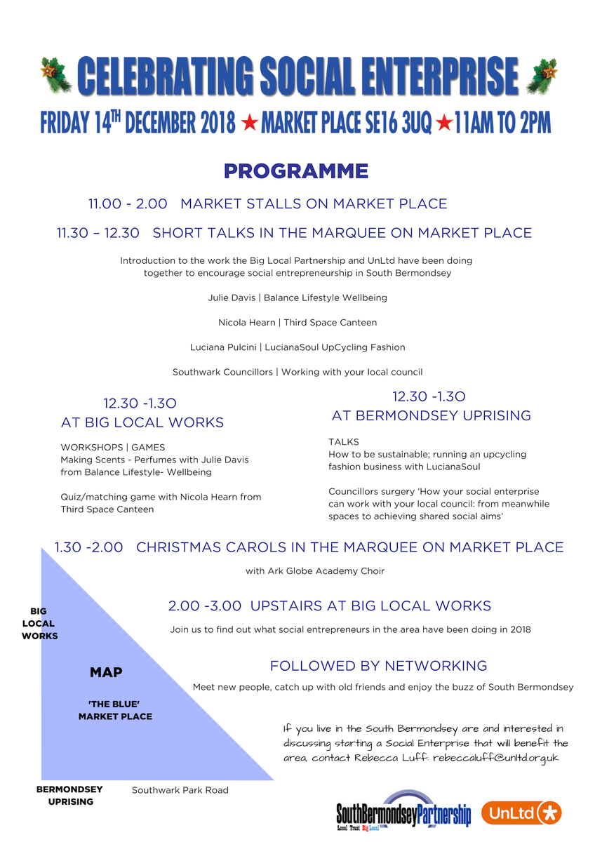 RebeccaLuff's tweet photo. Our Celebration of Social Enterprise event tomorrow at The Blue in south #Bermondsey is looking great! Will you be joining us? 
Pls RT and tag local people who should know #socent #southwark https://t.co/eHG03fO2jO