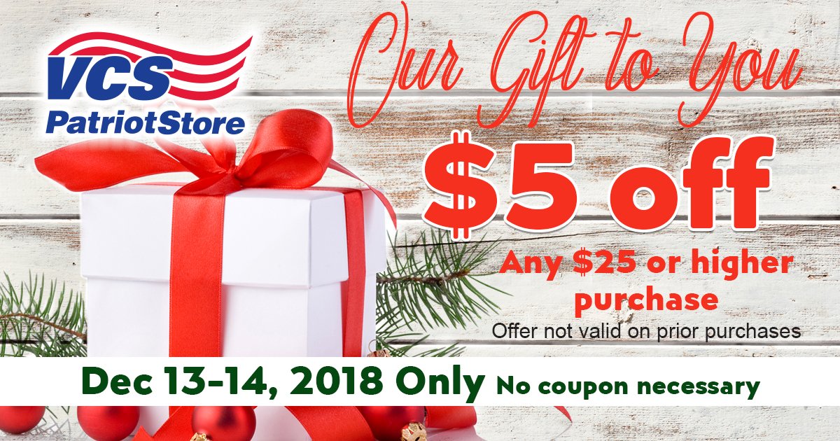 Our Gift to You! Shop in-store with us today and tomorrow to receive $5 off any purchase $25 or more! No coupon necessary.