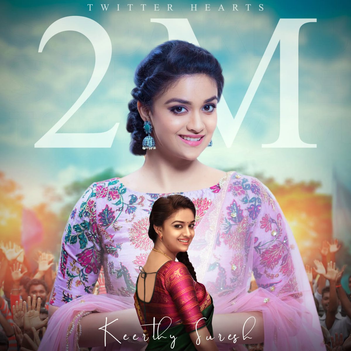 pudiharicharan's tweet photo. Big feat. @KeerthyOfficial now has 2 million followers. 

#2MillionKeerthyians https://t.co/MTvLvnr3ph