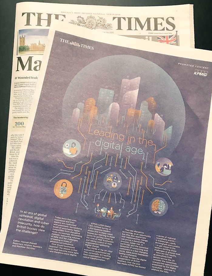 fionailly's tweet image. In need of a #Christmas treat? Pick up a copy of today’s @thetimes and read about the opps and challenges boardroom leaders are facing in today’s #digital world. More insights to follow on #KPMGExecutiveExchanges next month!