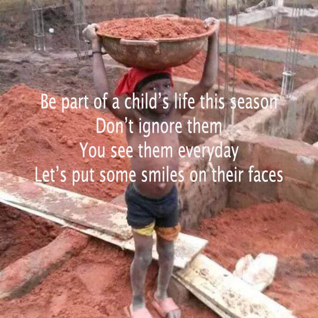 AlbertiqsF's tweet photo. Be a blessing to a child this season
#AlbertiqsFoundation
#SpeakAgainstChildLabour https://t.co/jVPvnHu5ie